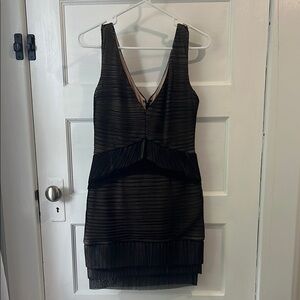 BCBG Sven tiered black dress
